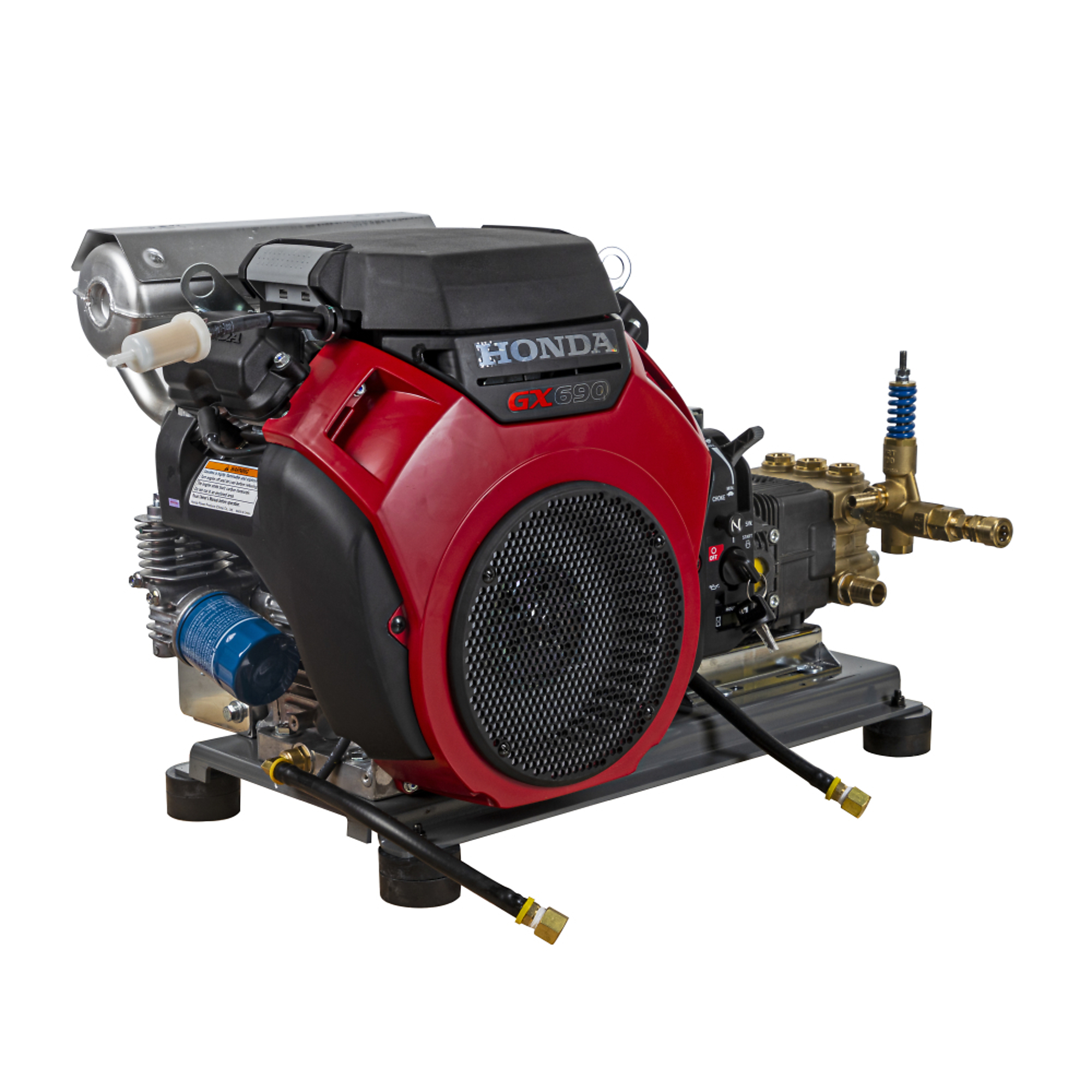 BE Power Equipment Cold Water Gas Pressure Washer with Honda GX690 Engine, Electric Start Triplex Pump, Truck/Trailer Mount, 4200 Max. PSI, 8.5 GPM